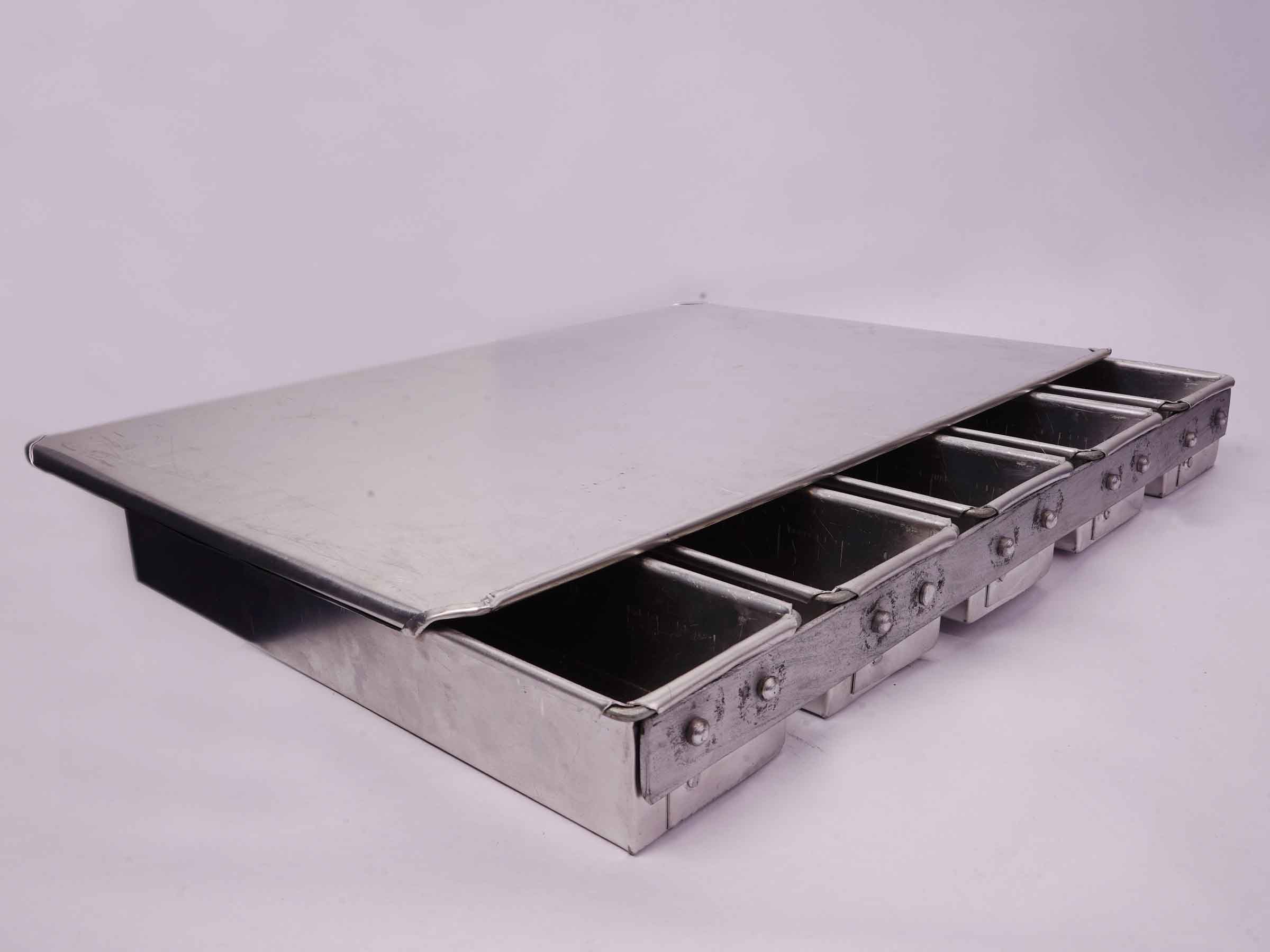 Aluminium Rusk box and top set (12"x3"x2")(5x1)(5 pokit in a  set)